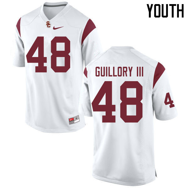 Youth #48 Winston Guillory III USC Trojans College Football Jerseys Sale-White